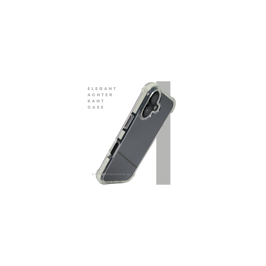 Anti shock case witte randen silicone voor iPhone 16