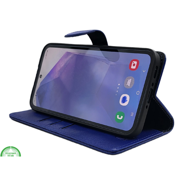 Hoesje voor Samsung Galaxy S26 Plus BoekCase Leer Donkerblauw – foto 3