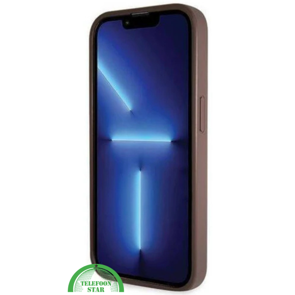iPhone 15 Pro Hoesje met Gouden Ketting &ndash; Bruin Design met Logo en Bescherming – foto 3