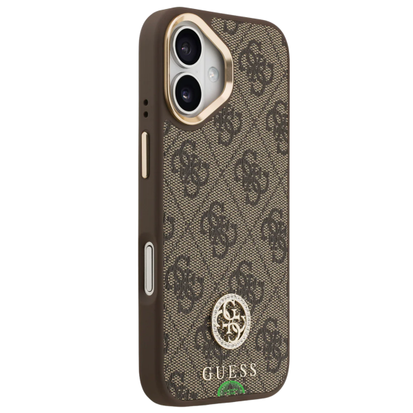 Guess iPhone 18e Hoesje Bruin Koord met Hoogwaardige kunstleder afwerking – foto 2