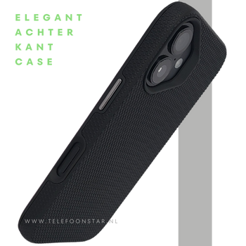 Hoesje Zwart Schokbestendige Anti Slip Backcover voor iPhone 16 Plus