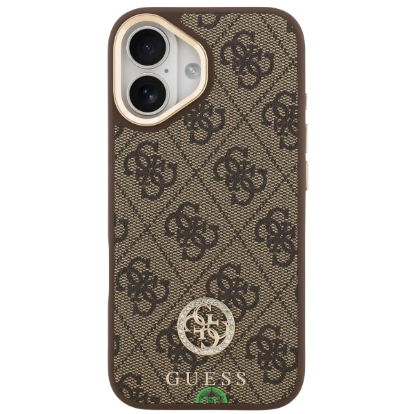 Guess iPhone 18e Hoesje Bruin Koord met Hoogwaardige kunstleder afwerking – foto 3
