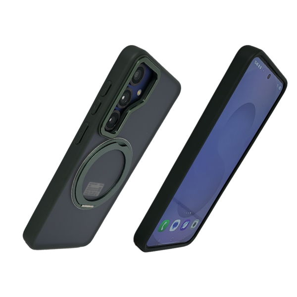 Samsung Galaxy S25 MagSafe Hoesje &ndash; Transparant met Groene Ring | Magnetisch &amp; Schokbestendig – foto 3