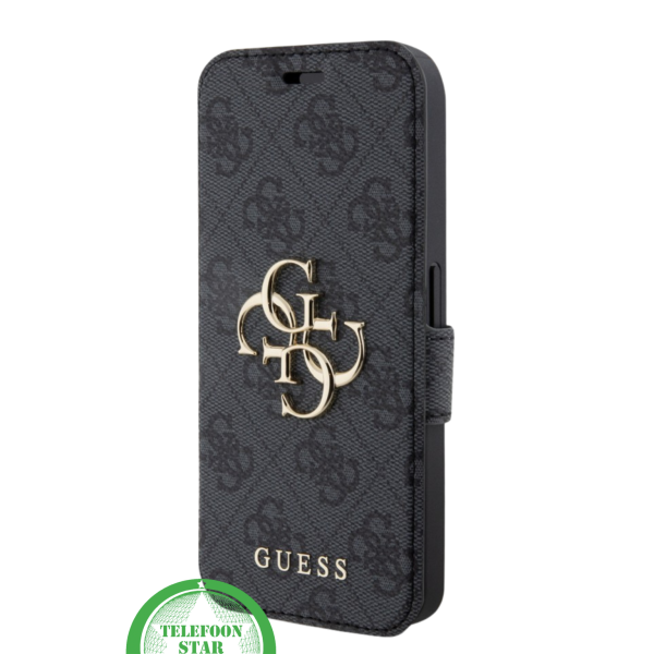 Bookcase Hoesje iPhone 15 Pro Max &ndash; Elegant Design met Gouden Logo – foto 2