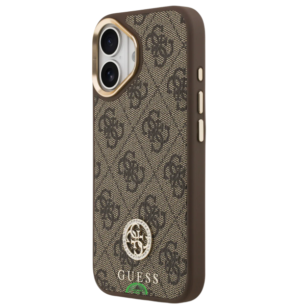 Guess iPhone 18e Hoesje Bruin Koord met Hoogwaardige kunstleder afwerking – foto 4