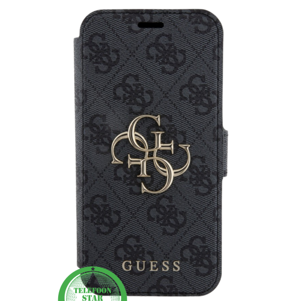 Bookcase Hoesje iPhone 15 Pro Max &ndash; Elegant Design met Gouden Logo – foto 3