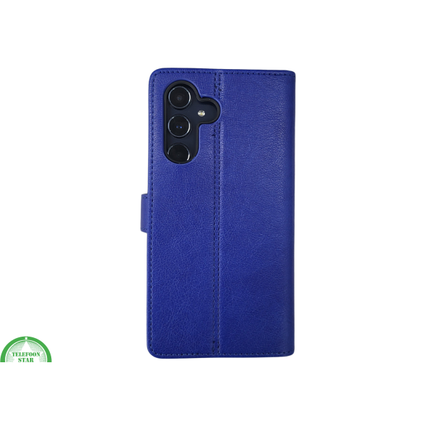 Samsung Galaxy S25 FE Boek Case Leer Stijlvolle en Beschermende Wallet Case Donkerblauw – foto 6