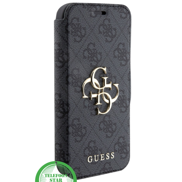 Bookcase Hoesje iPhone 15 Pro Max &ndash; Elegant Design met Gouden Logo – foto 4