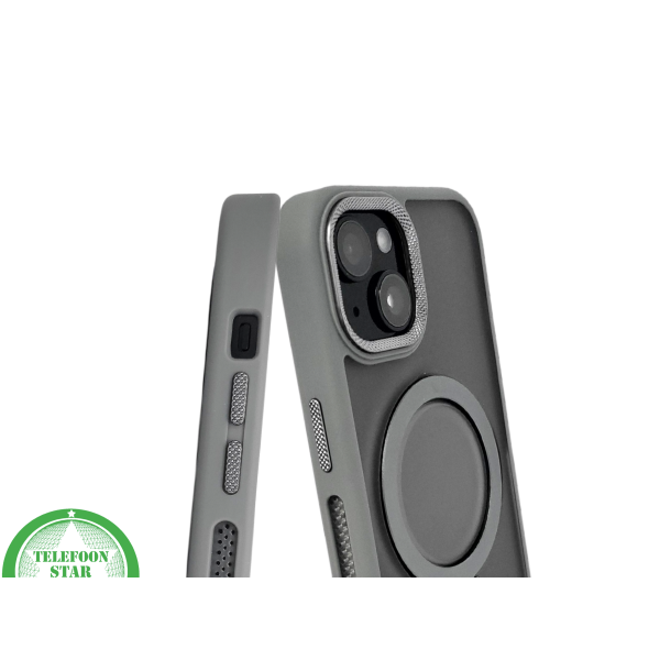 iPhone 15 Plus Hoesje Grijs &ndash; Met MagSafe-Ring &amp; Kickstand voor Extra Functionaliteit – foto 7