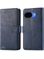 Google Pixel 10a Bookcase Hoesje blauw Leren Look Met Pasjeshouder