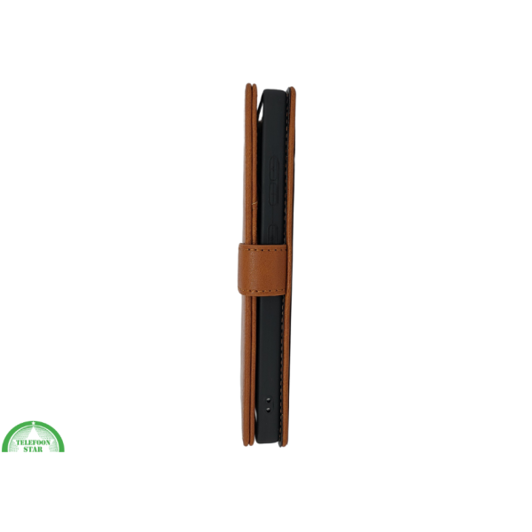 S25 Edge Boek Case Leer Stijlvolle en Beschermende Wallet Case Bruin – foto 6