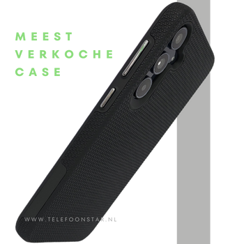Hoesje voor Samsung Galaxy A37 Zwart Schokbestendige Anti-Slip Backcover