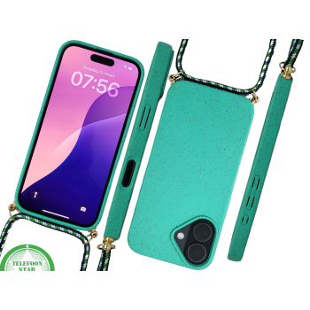 iPhone 16 Hoesje met Koord Groen – Duurzaam & Trendy Bescherming