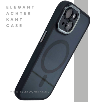 iPhone 15 MagSafe Hoesje Zwart Transparant &ndash; Slank, Stijlvol en MagSafe-ready
