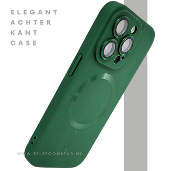 iPhone 15 Pro Max Groen Hoesje met Ringhouder &ndash; MagSafe & Kickstand | Telefoonstar.nl