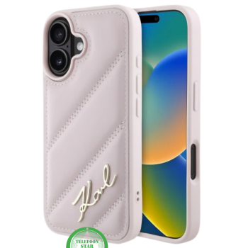 Hoesje voor iPhone 16 Luxe Roze Leren &ndash; Elegant Design met Subtiele Glans