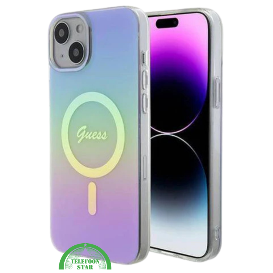 Hoesje voor iPhone 13 &ndash; Transparant Regenboog Design met MagSafe Ondersteuning