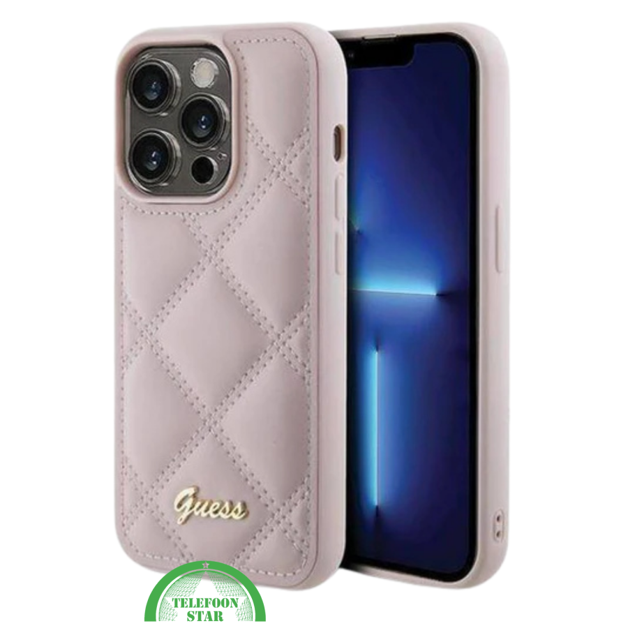 Hoesje voor iPhone 15 Pro &ndash; Lichtroze Elegantie en Bescherming