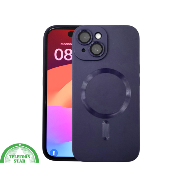 iPhone 15 Plus Siliconen Hoesje Donkerblauw &ndash; MagSafe-Compatibel &amp; Ultieme Bescherming – foto 3