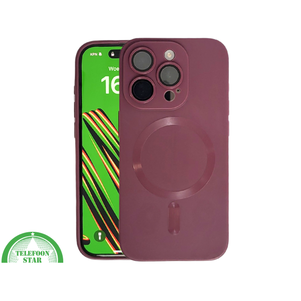Bordeauxrood iPhone 15 Pro Max Hoesje met Ringhouder &ndash; Luxe Bescherming | Telefoonstar.nl – foto 3
