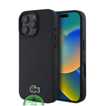 Hoesje voor iPhone 16 Pro Stoffen &ndash; Zwart | Sportief Design met Sterke Bescherming