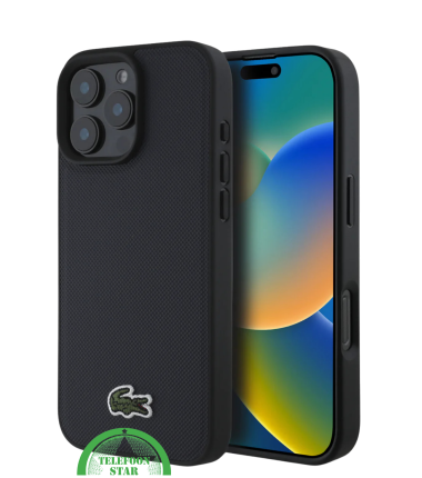 Hoesje voor iPhone 16 Pro Stoffen &ndash; Zwart | Sportief Design met Sterke Bescherming