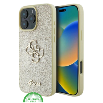 iPhone 16 Pro Max Hoesje &ndash; Goud Glitter Luxe Edition