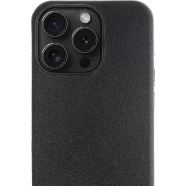 iPhone 15 Pro Max 100% Leer hoesje | Lederen Backcover | Minimalistisch | Zwart – foto 5