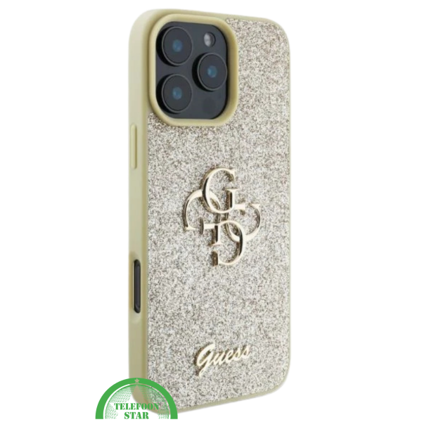 iPhone 16 Pro Max Hoesje &ndash; Goud Glitter Luxe Edition – foto 2