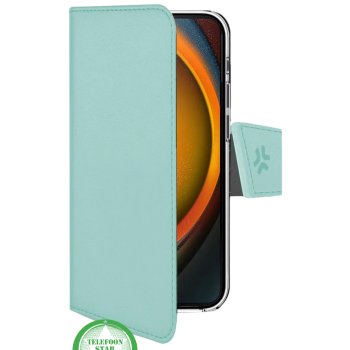 iPhone 16 Bookcase Hoesje &ndash; Mintgroen | Stijlvolle Bescherming met Magnetische Sluiting