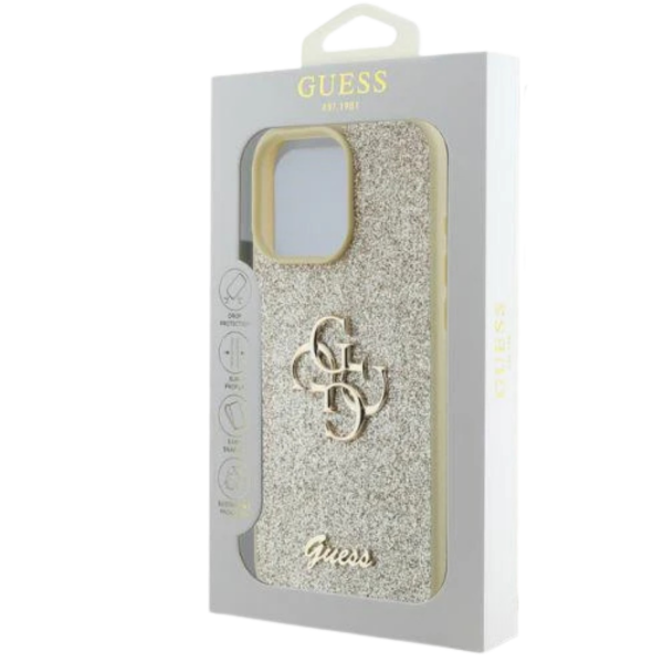 iPhone 16 Pro Max Hoesje &ndash; Goud Glitter Luxe Edition – foto 3