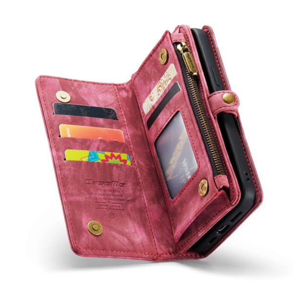 iPhone 14 3-in-1 portemonnee hoesje rood – foto 3