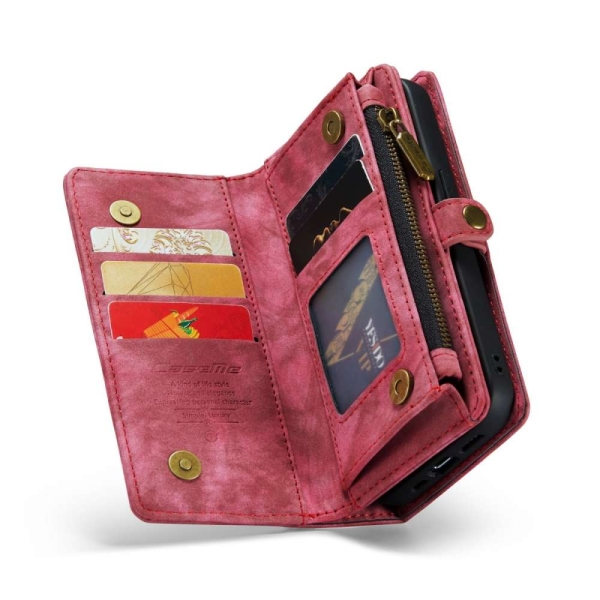 iPhone 14 Pro 3-in-1 portemonnee hoesje rood – foto 3