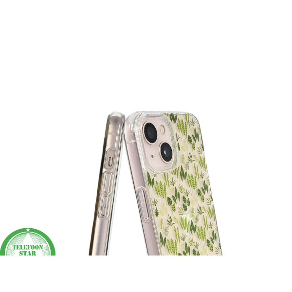 GreenNature Soft Case &ndash; Bladeren Hoesje iPhone 13 / 14 Transparant | Telefoonstar.nl – foto 6