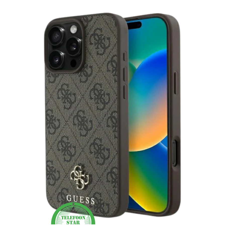 iPhone 16 Pro Max Hoesje &ndash; Bruin Glitter Luxe Edition