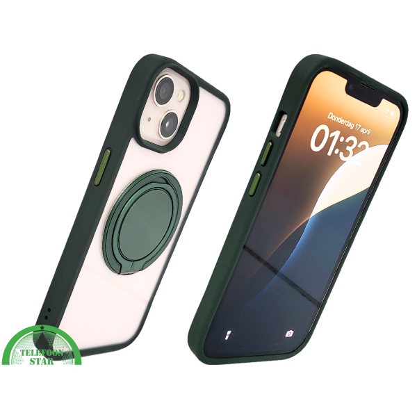 CoverGrip MagSafe Case &ndash; iPhone 13 / 14 Hoesje met Groene Ring | Telefoonstar.nl – foto 2