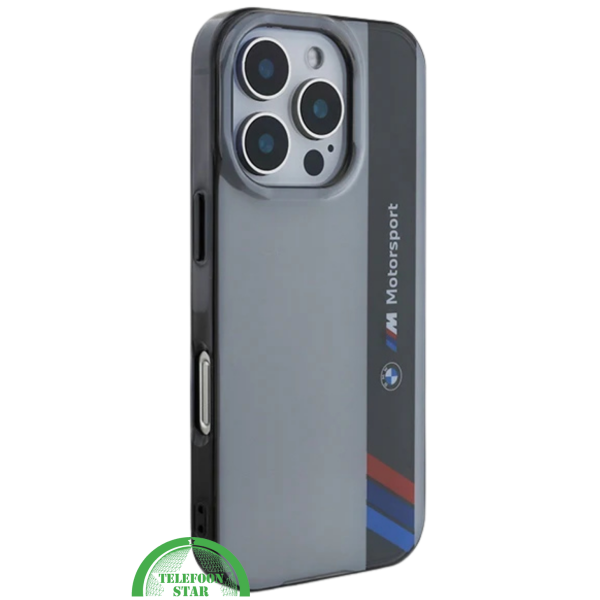 Motorsport Hoesje voor iPhone 16 Pro &ndash; Grijs/Zwart | Sportief Design met Ultieme Bescherming – foto 2