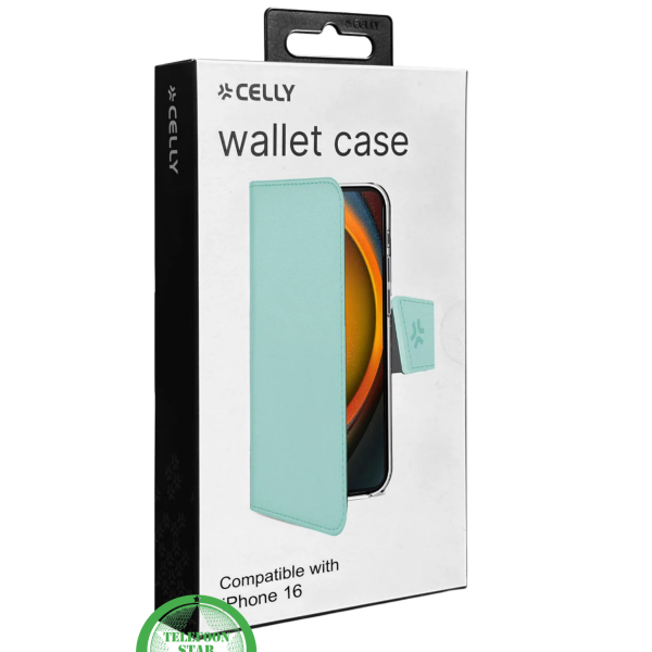 iPhone 16 Bookcase Hoesje &ndash; Mintgroen | Stijlvolle Bescherming met Magnetische Sluiting – foto 4