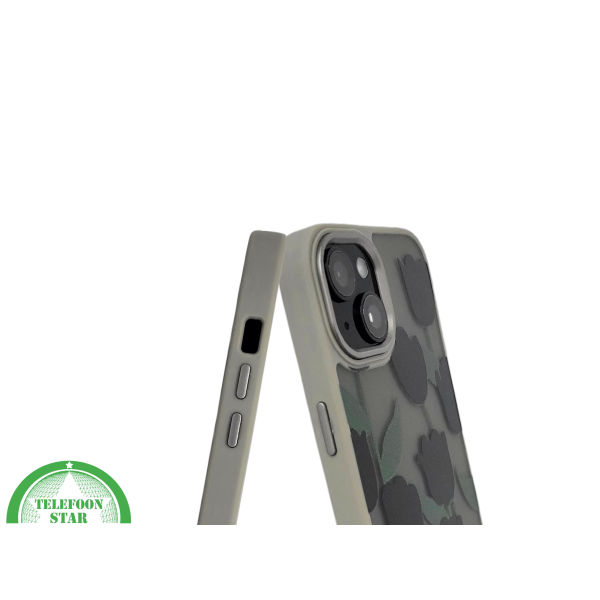 iPhone 15 Plus Hoesje &ndash; Zwarte Tulpen Design met Beige Rand | Stijlvol &amp; Betaalbaar – foto 6