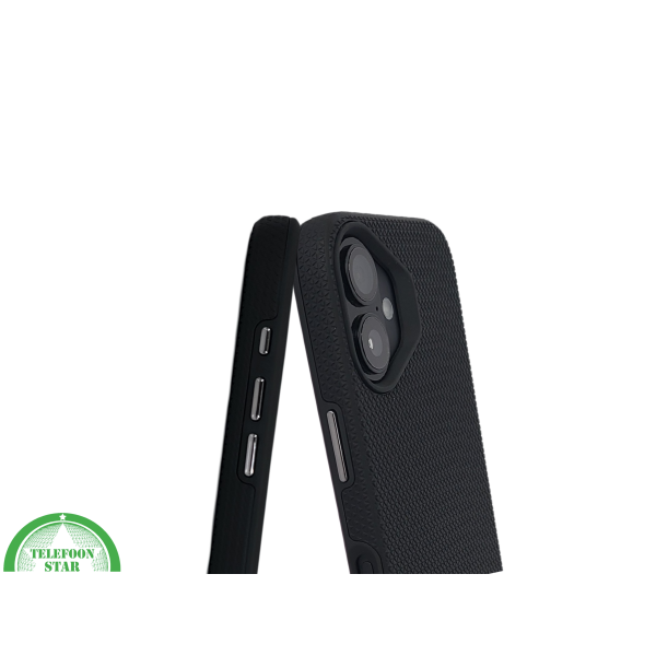 iPhone 16 hoesje zwart met textuur grip en schokabsorberende bescherming – foto 6