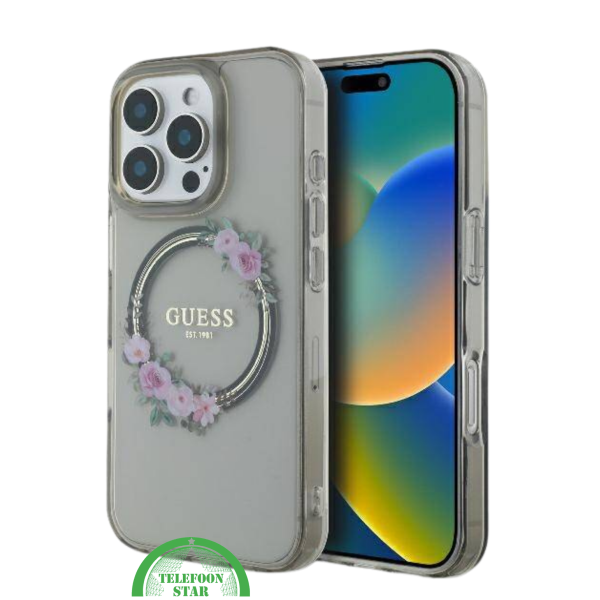 iPhone 16 Pro Transparant Hoesje met Bloemenring | Elegant Design met Subtiele Luxe – foto 5