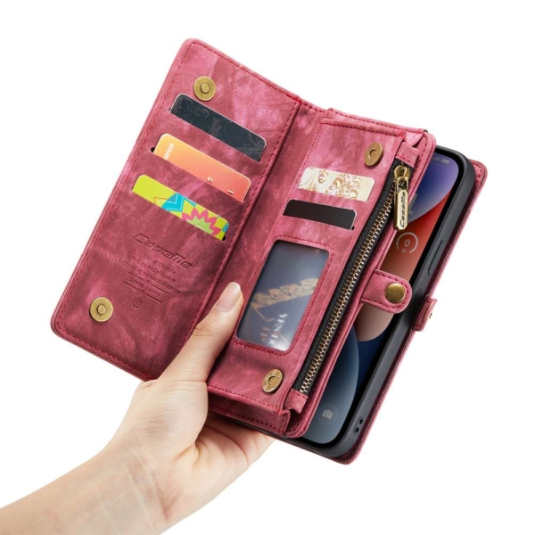 iPhone 14 3-in-1 portemonnee hoesje rood – foto 7