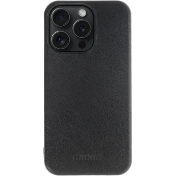iPhone 15 Pro Max 100% Leer hoesje | Lederen Backcover | Minimalistisch | Zwart