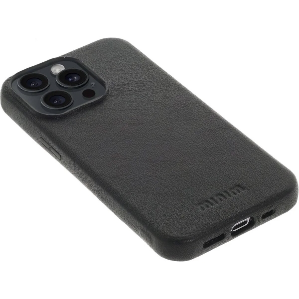 iPhone 15 Pro Max 100% Leer hoesje | Lederen Backcover | Minimalistisch | Zwart – foto 3