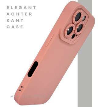 iPhone 16 Pro Perzik Hoesje &ndash; Mat Design met Verhoogde Camerabescherming