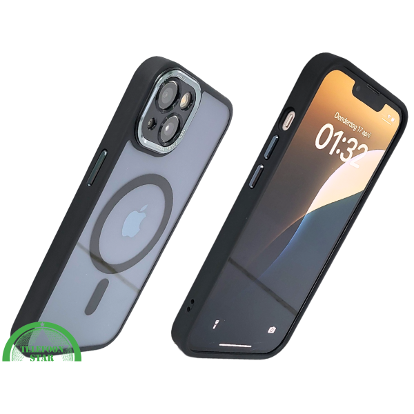 ClearMag Edge &ndash; MagSafe Transparant iPhone 13 / 14 Hoesje met Zwarte Rand | Telefoonstar.nl – foto 2