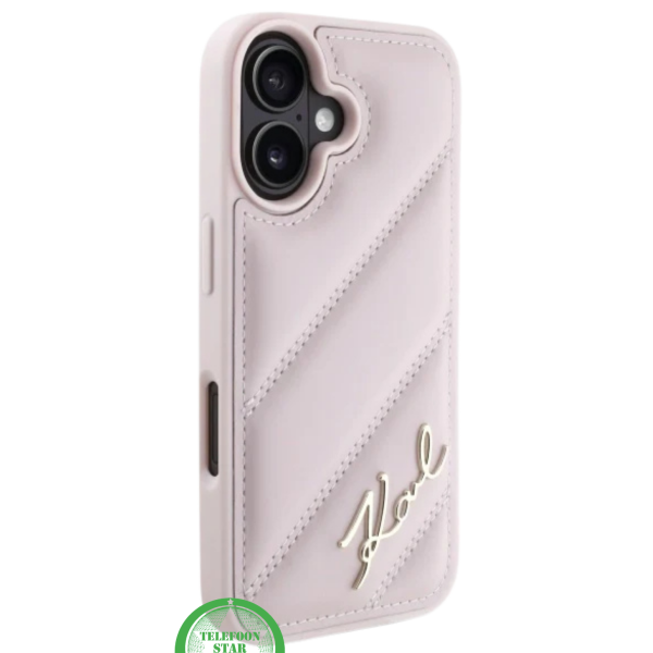 Hoesje voor iPhone 16 Luxe Roze Leren &ndash; Elegant Design met Subtiele Glans – foto 2