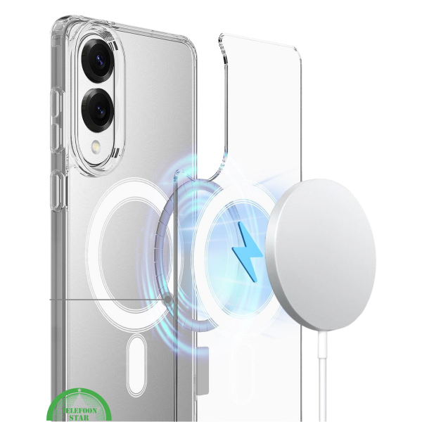 Hoesje voor Samsung S25 Edge Transparant MagSafe-stijl, Slank, Sterk &amp; Magnetisch – foto 2