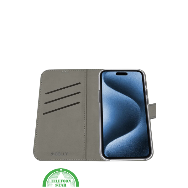 Hoesje voor iPhone 16 Pro Max &ndash; Zwarte Luxe Bookcase met Magnetische Sluiting – foto 2