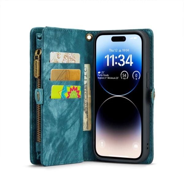 iPhone 14 3-in-1 portemonnee hoesje blauw – foto 5